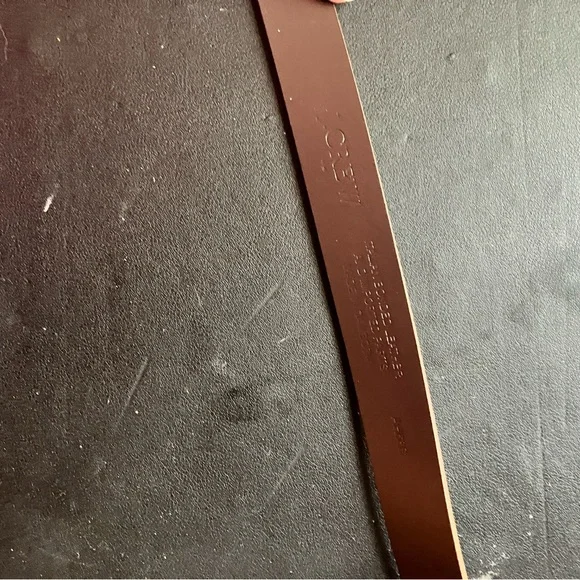 J Crew Classic brown leather, brass buckle dress belt M/L 36” preppy core - Picture 6 of 9